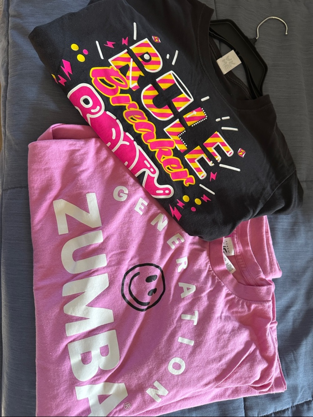 Zumba Fitness Black & Pink Graphic Short Sleeve Tees